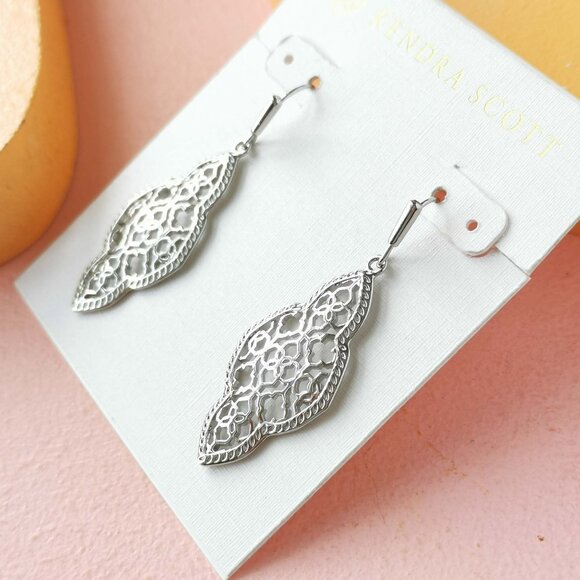 Kendra Scott - Abbie Silver Drop Earrings - NEW - Picture 3 of 3